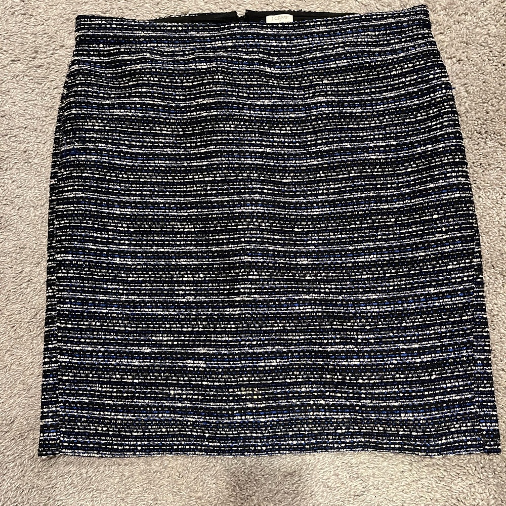 Navy Boucle J. Crew pencil skirt size 14